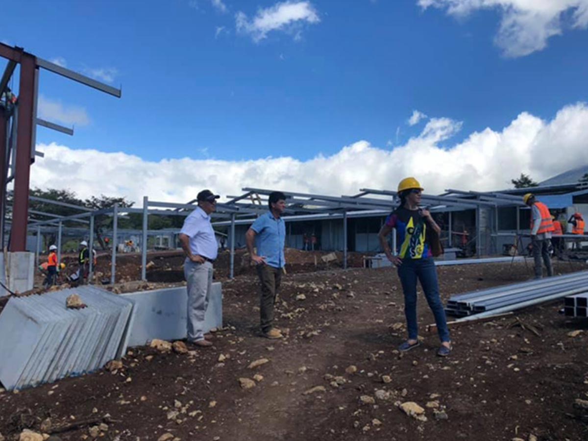 En la Municipalidad de Cañas dieron a conocer los avances en las obras del Colegio Rural Nueva Guatemala, cuya construcción inició el año pasado. Cortesía Municipalidad de Cañas