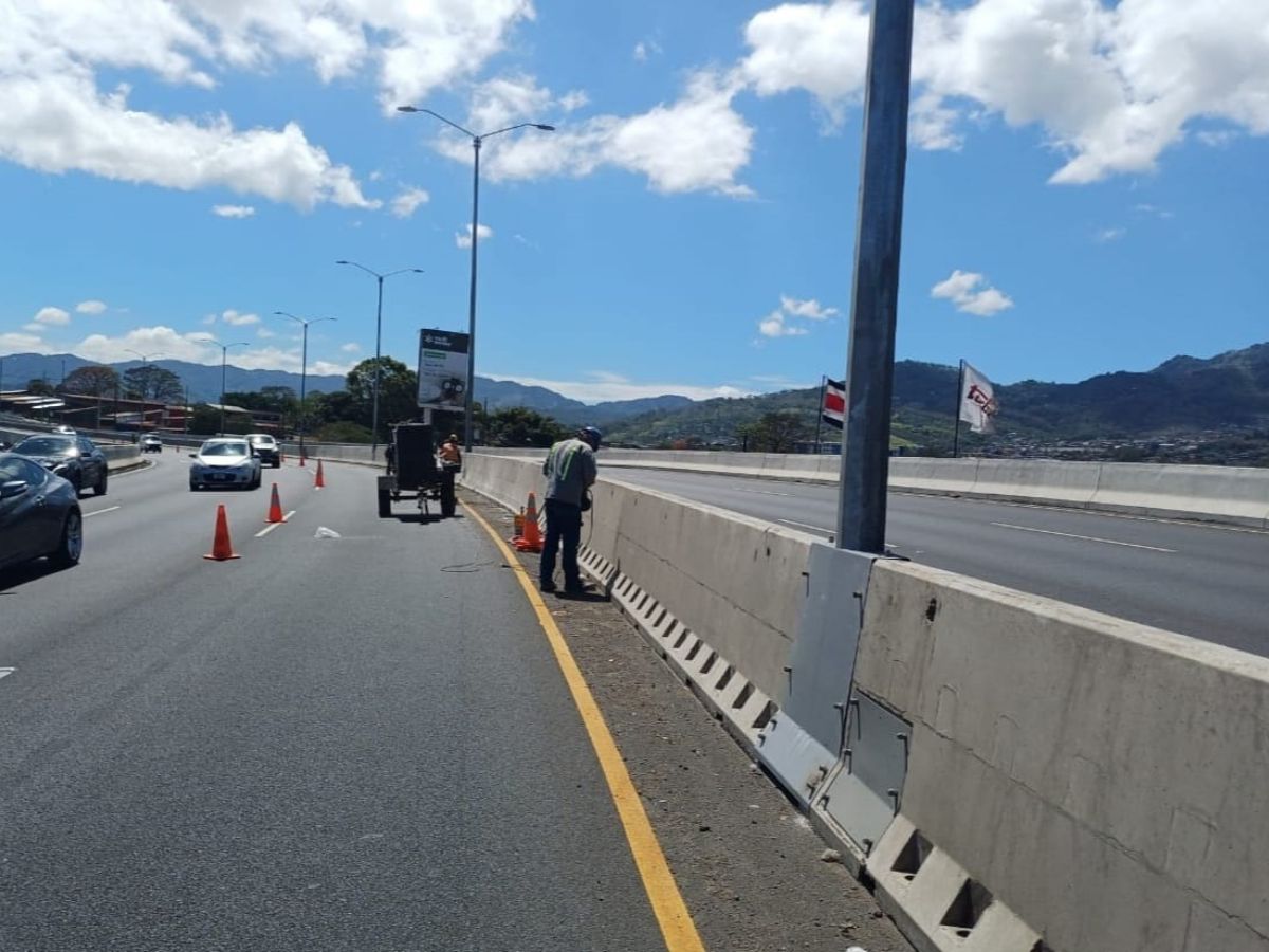 Se cerrará un carril por noche, comenzando con el sentido San Pedro-La Uruca.