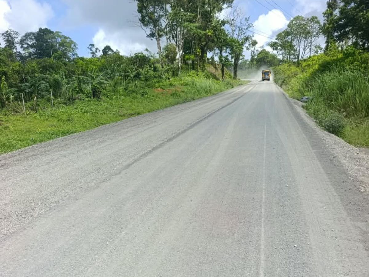 Sobre la ruta nacional 4, entre Upala y La Cruz.