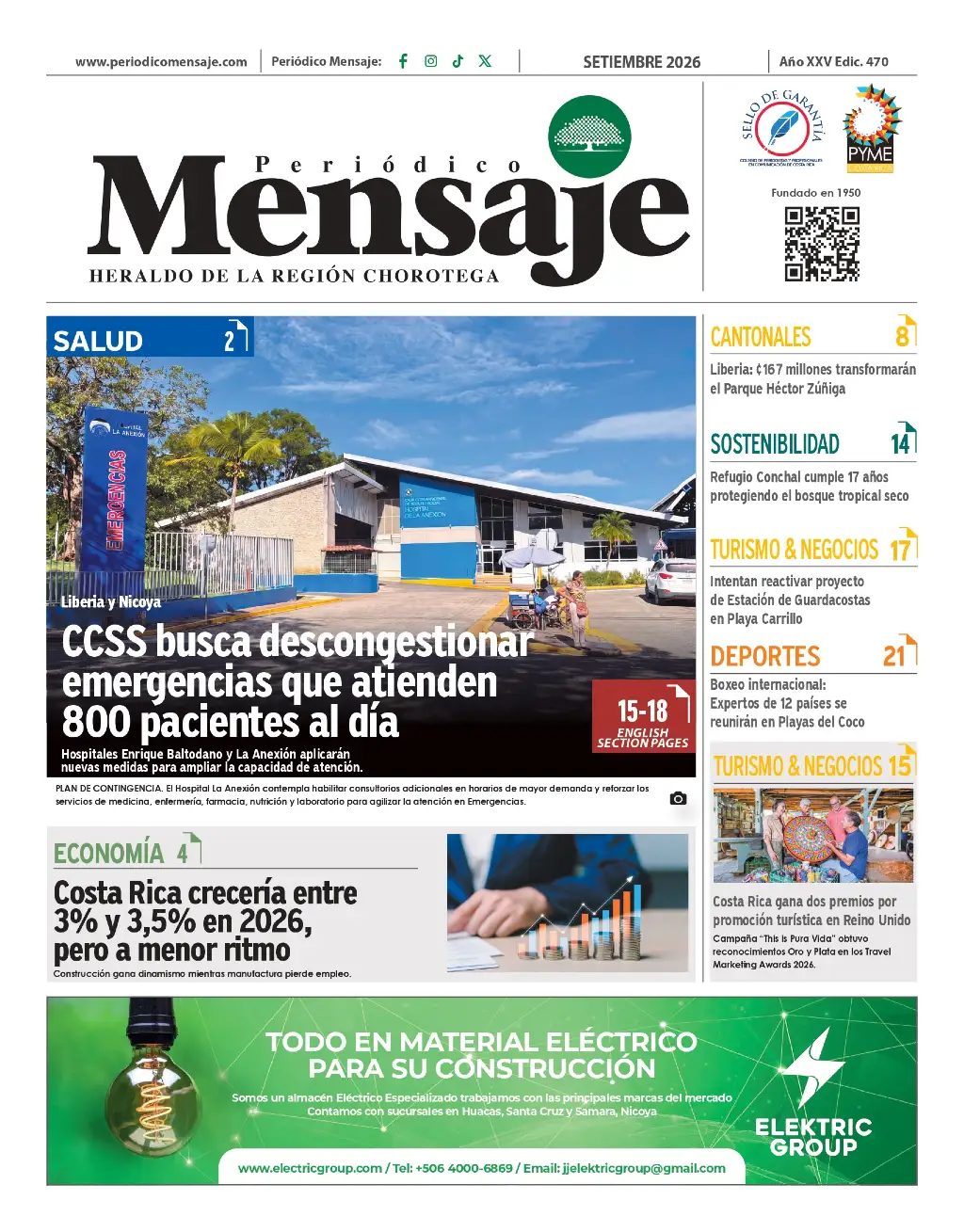 Portada edición digital Setiembre 2026